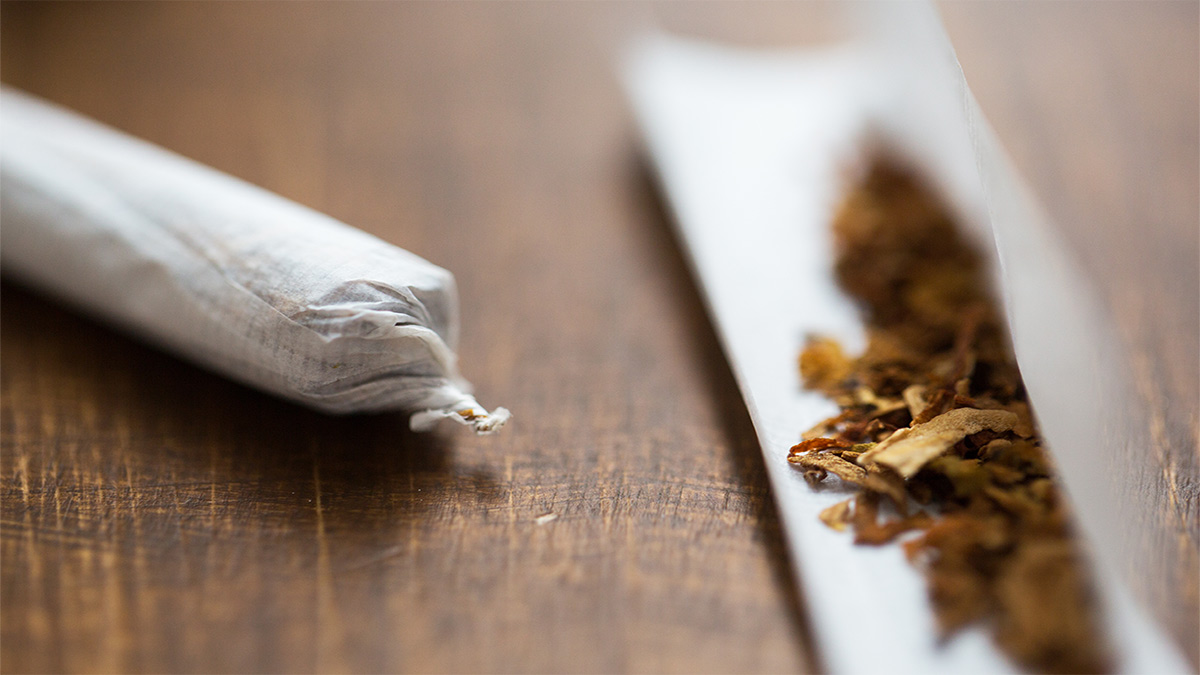 Image of Weed in a Paper Roll