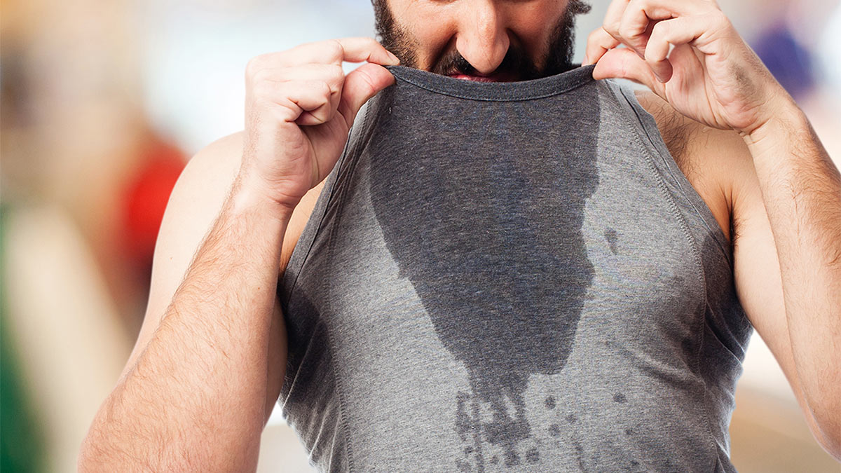 Image of a Man Sweating