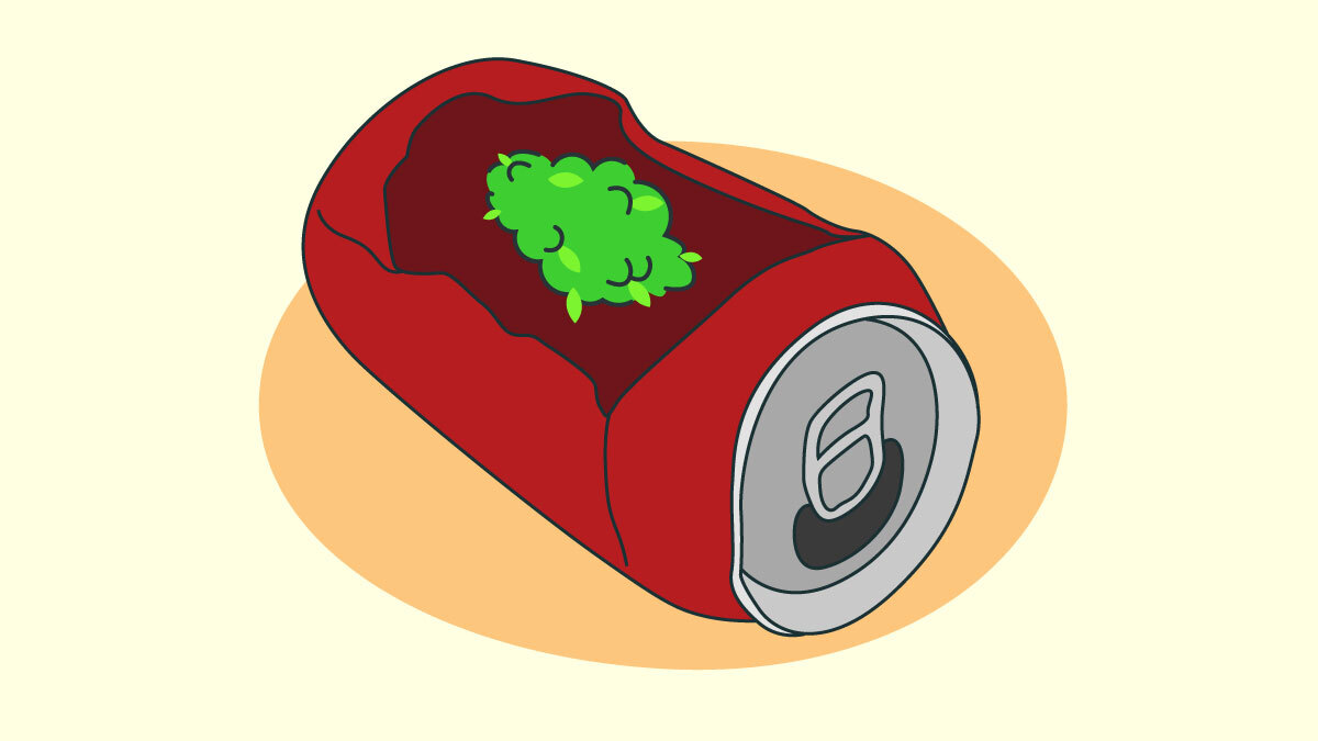 Illustration for Smoking Weed Out of a Soda Can