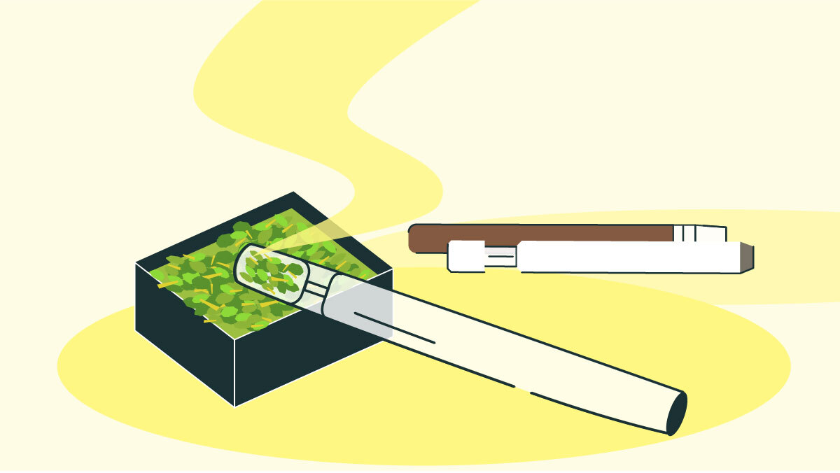 Illustration for Packing a One-Hitter with Weed