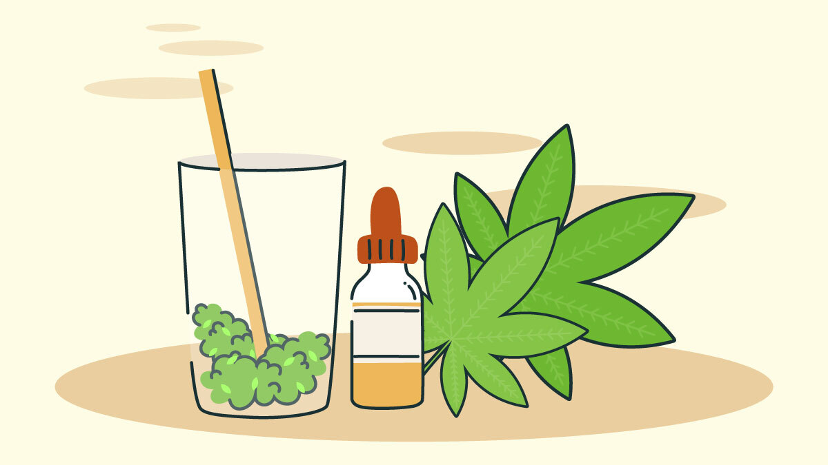 Illustration of Safe Vegetable Glycerin in Tincture and Glass