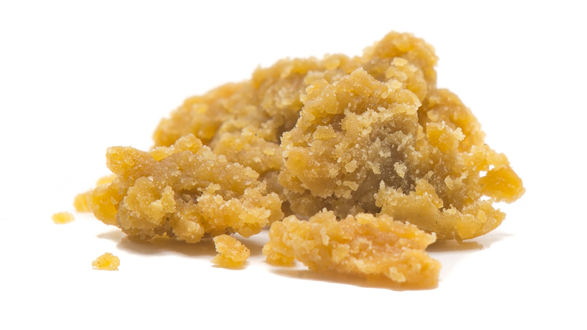 Image of Cannabis Crumble in White Background