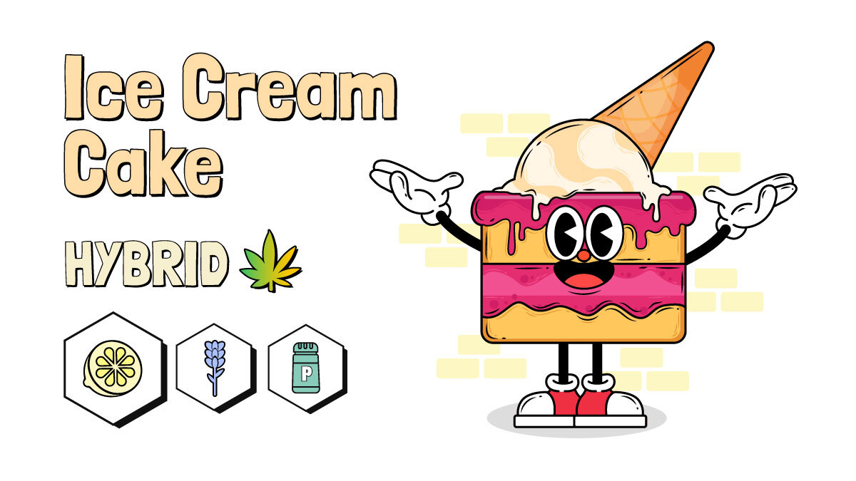Ice cream cake strain illustration