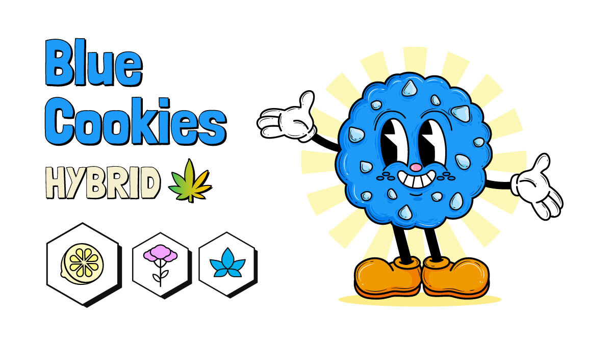 Blue Cookies strain illustration
