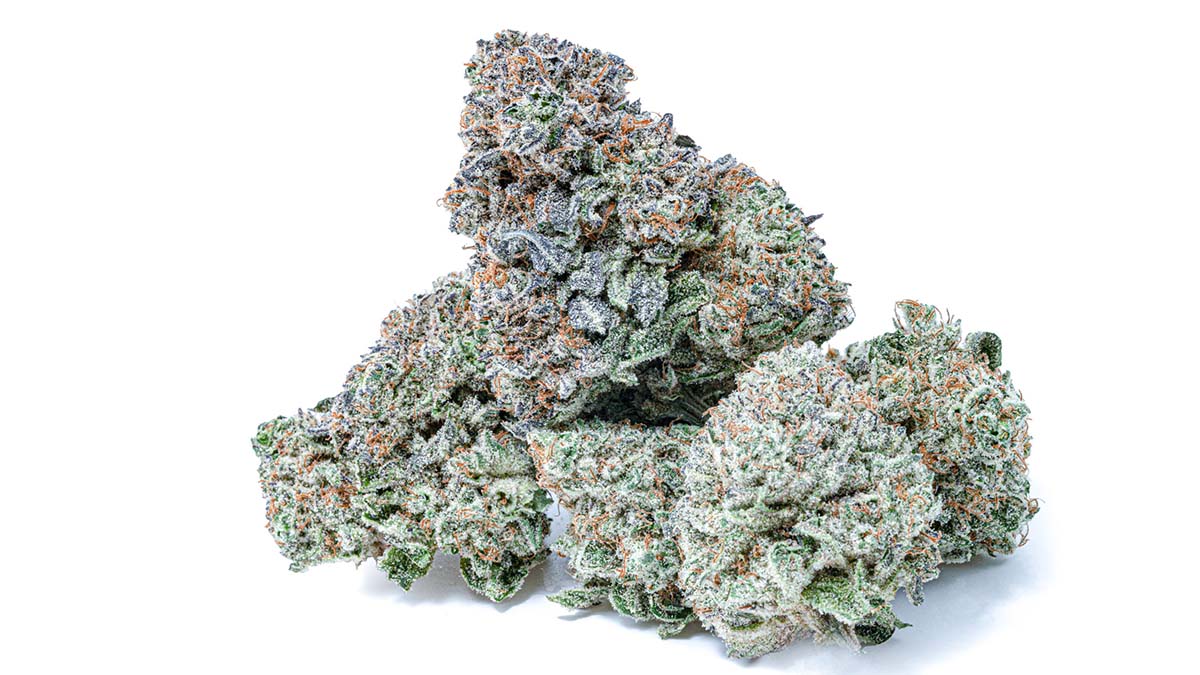 Image of Pink Rozay Strain in white background