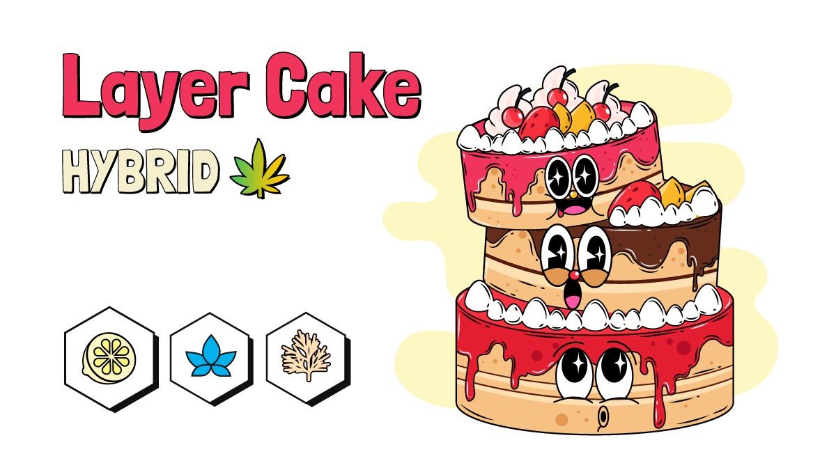 3 Layered cake and strain illustration